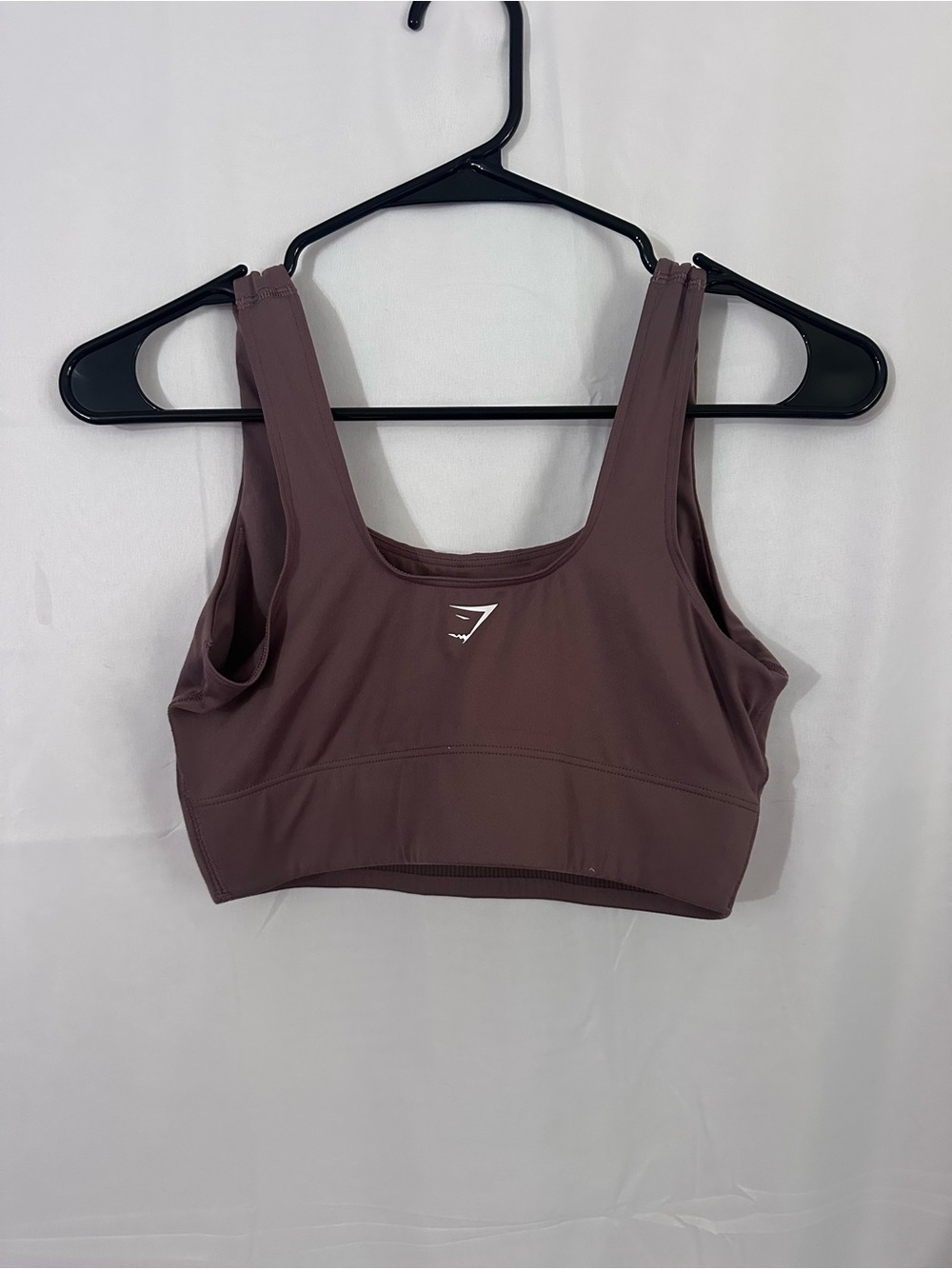 Gymshark Square Neck Long Line Sports Bra in Truffle Brown